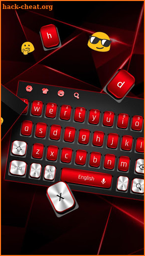 Red Stereo Metal keyboard Theme screenshot