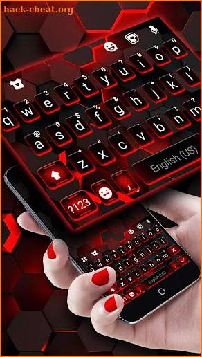 Red Tech 2 Keyboard Background screenshot
