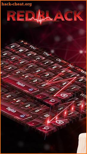 Red Tech Heart Keyboard Theme screenshot