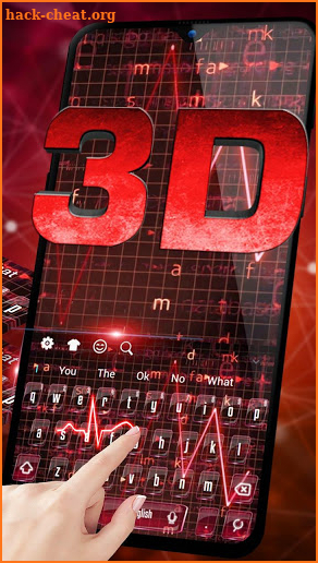 Red Tech Heart Keyboard Theme screenshot