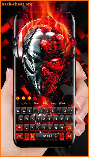 Red Tech Metallic Skull keyboard screenshot