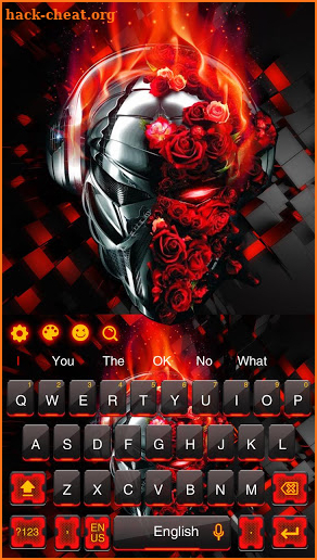 Red Tech Metallic Skull keyboard screenshot