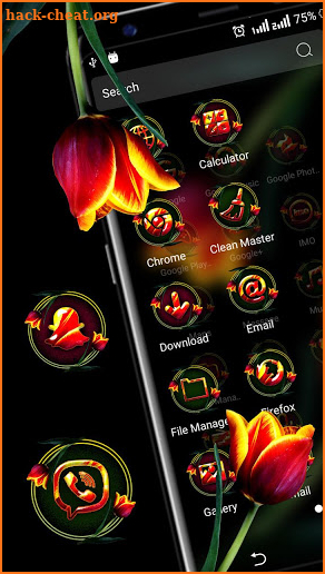 Red Tulip Theme Launcher screenshot