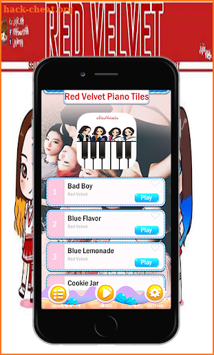 Red Velvet Piano Tiles Game screenshot
