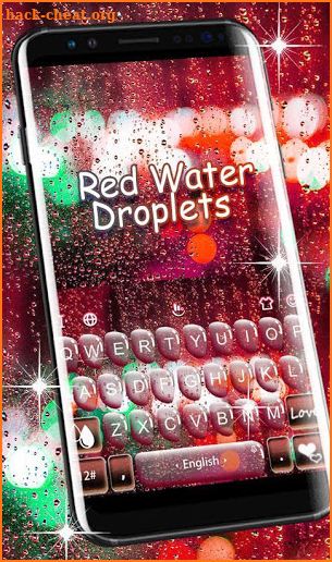 Red Water Droplets Keyboard Theme screenshot
