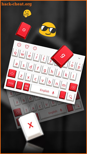 Red White Keyboard screenshot