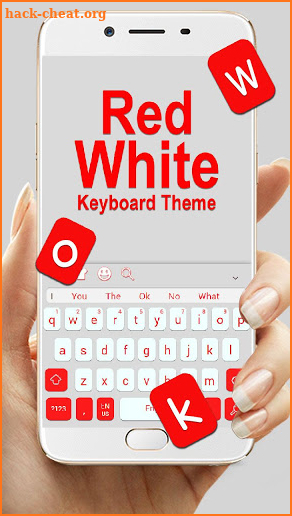 Red White Keyboard Theme screenshot