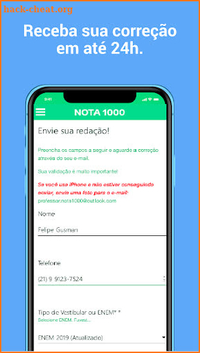 Redação Nota 1000 - ENEM 2020 screenshot