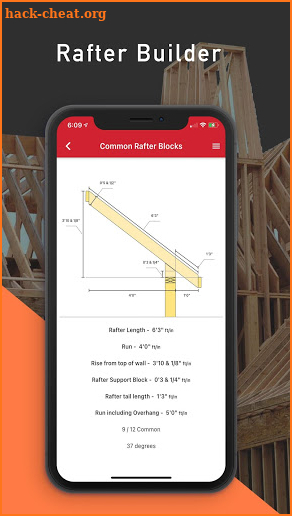 RedX Roof - Rafter, Valley, Plywood angles screenshot