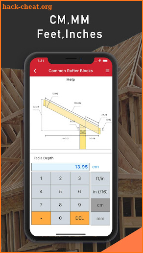 RedX Roof - Rafter, Valley, Plywood angles screenshot