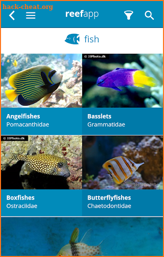 Reef App - Encyclopedia screenshot