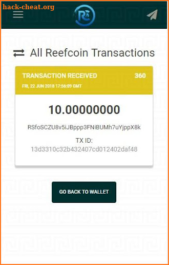 Reefcoin Wallet screenshot