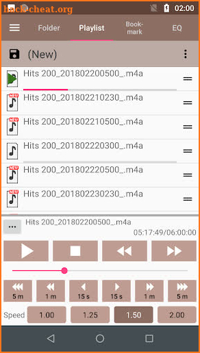 Reel the media player (for music and long audio) screenshot