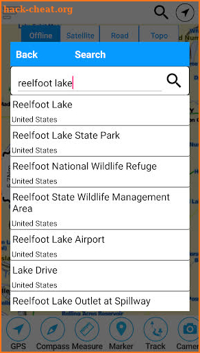 Reelfoot Lake Tennessee Offline GPS Nautical Chart screenshot