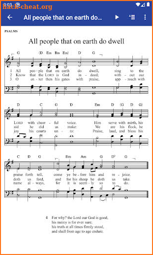 Reformed Hymnal screenshot