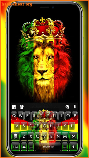 Reggae Lion Crown Keyboard Theme screenshot