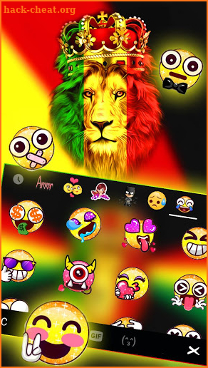 Reggae Lion Crown Keyboard Theme screenshot