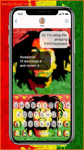 Reggae Music Man Keyboard Theme screenshot