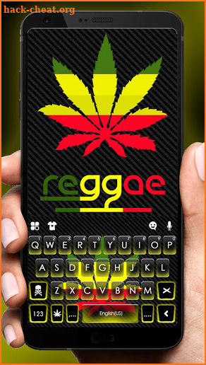 Reggae Style Leaf Keyboard Theme screenshot