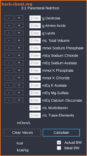 Registered Dietitian Calculator screenshot