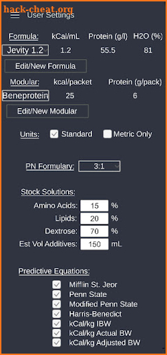 RegisteredDietitian Calculator screenshot