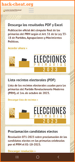 Registro Seguimiento Electoral screenshot