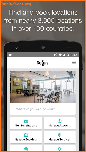 Regus offices & meeting rooms screenshot