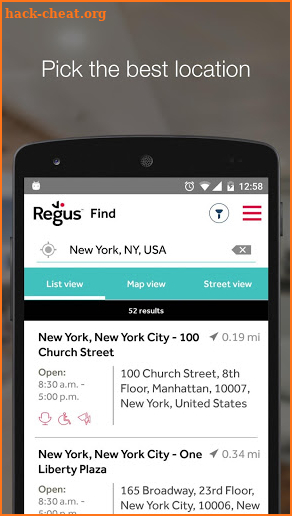 Regus offices & meeting rooms screenshot