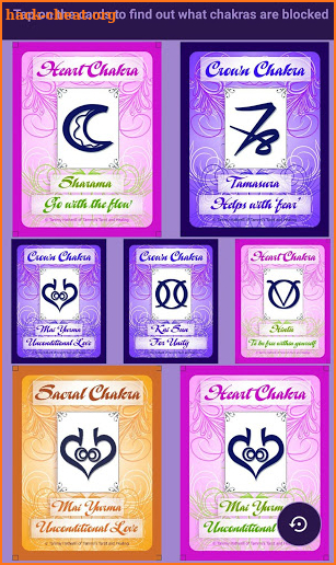 Reiki Chakra Cards screenshot