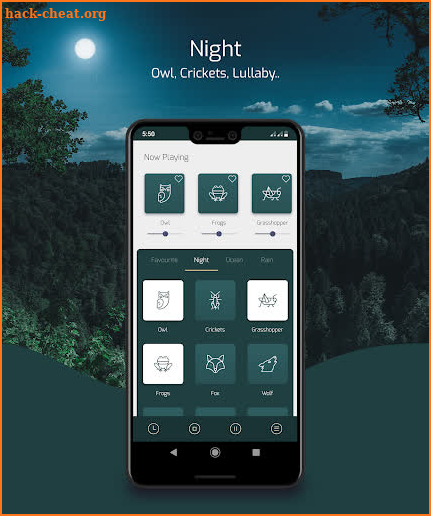Relaxing Night Nature Sounds Offline: Calm & Sleep screenshot