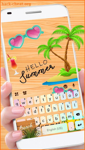 Relaxing Summer Holiday Keyboard Theme screenshot