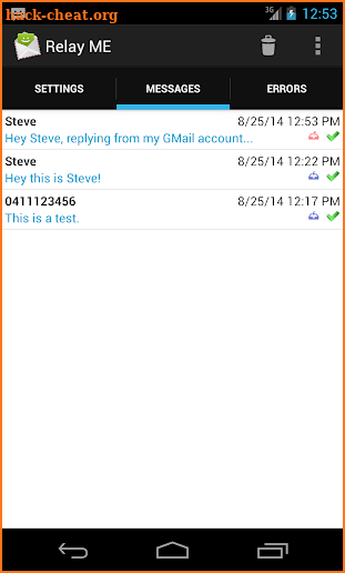 Relay ME, SMS via Email screenshot