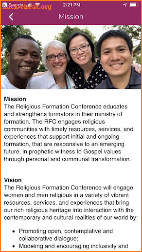 Religious Formation Conference screenshot