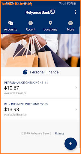 Relyance Bank screenshot