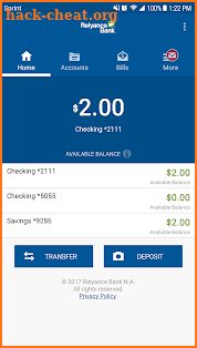 Relyance Bank, N.A. screenshot