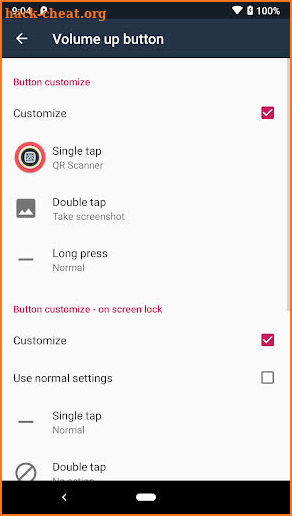 Remap buttons and gestures screenshot