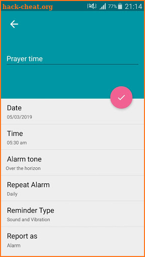 Reminder Alarm screenshot