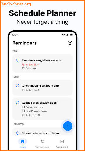 Reminders screenshot