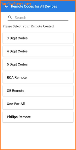 Remote Codes for All Devices screenshot