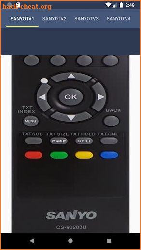 Remote Control For Sanyo TV screenshot