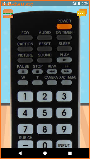 Remote Control For Sanyo TV screenshot