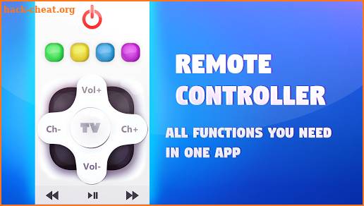 Remote controller for TV screenshot