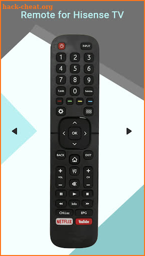Remote for Hisense TV screenshot