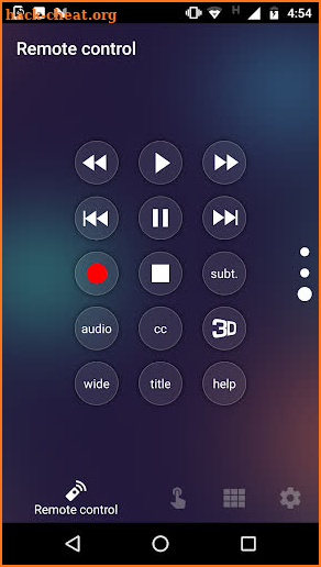 Remote for Sony Bravia TV screenshot