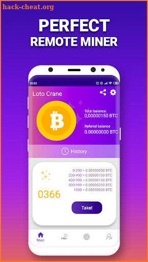Remote Server Bitcoin Miner - Earn BTC screenshot