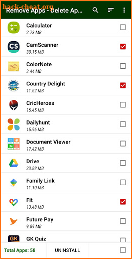 Remove Apps - Delete Apps - Uninstall screenshot