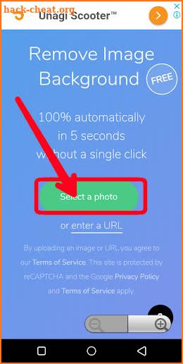 Remove bg-auto background remover screenshot