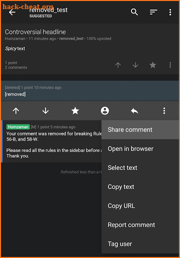 [removed] for reddit screenshot