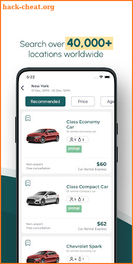Rental Cars App screenshot