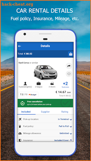 RentalCars24H.com - Car Rental App | Cheap Cars screenshot